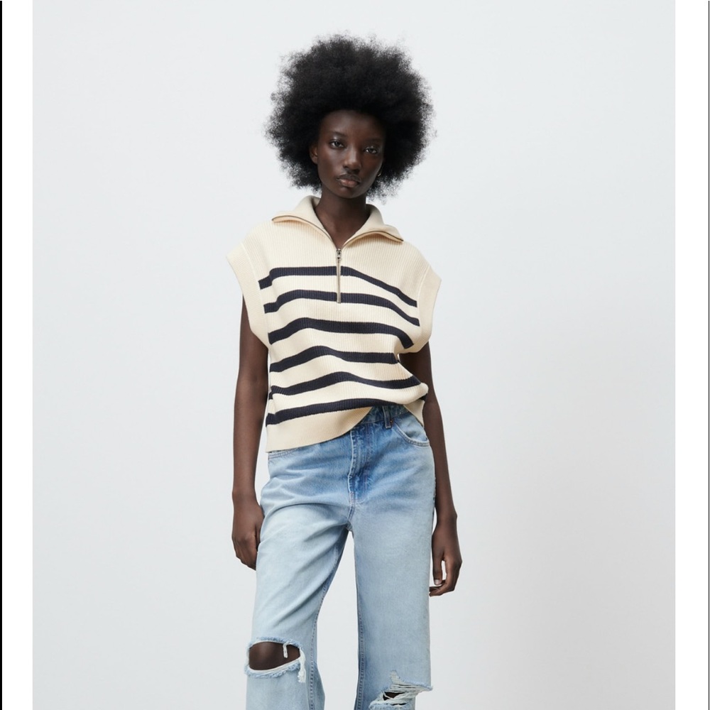 Zara stripped knit vest